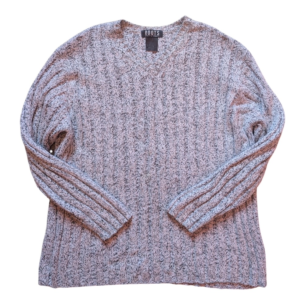 Roots Salt And Pepper V-Neck Men's Sweater